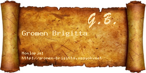 Gromen Brigitta névjegykártya